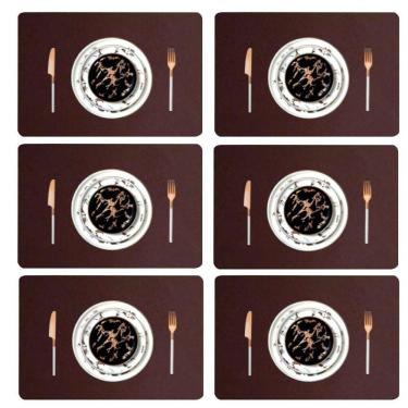 Imagem de 30 Jogo Americano Couro Impermeável Limpa Facil Para Mesa