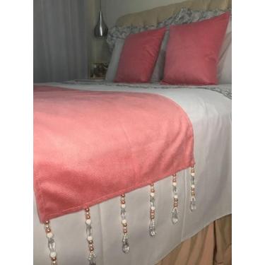 Imagem de Peseira Casal/Queen Com Pedraria Jacquard 2 Capas Almofadas - INGRID B