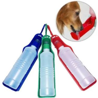 Imagem de Bebedouro Portátil com Garrafinha para Pets - 250ml - Petside, Vermelh