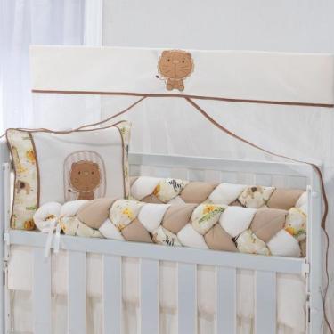 Imagem de kit enxoval para MINI berço modelo de trança safari bege neutro - medi