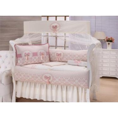 Imagem de Kit enxoval para berço fascinação menina rosê - MEDINA CONFECÇÕES