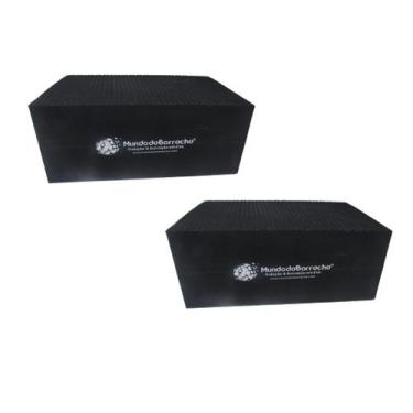 Imagem de Kit 2 Blocos de yoga pilates exercícios 23cm x 15cm x 9cm - Mundo da B