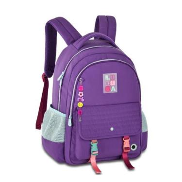 Imagem de Mochila de costas lancheira estojo Luluca oficial, Lilás
