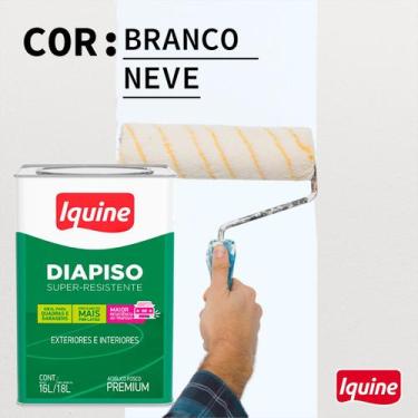 Imagem de Tinta Piso Diapiso Acrílica Acetinada Externa 18l Iquine Cores, Branco