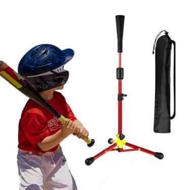 Imagem de Camiseta de beisebol de 59 a 100 cm para crianças, camisetas de rebatedor para beisebol com bolsa de transporte, camiseta de bronzeamento estável portátil, equipamento de treinamento de beisebol para