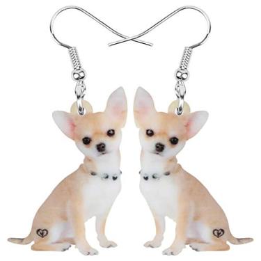 Imagem de NEWEI Brincos de Acrílico Pêndulo para Cães Chihuahua, Doces para Mulheres e Crianças, Sem Níquel e Chumbo, Hipoalergênicos, 2,6 g, 34 mm x 23 mm, Garantia de 60 Dias