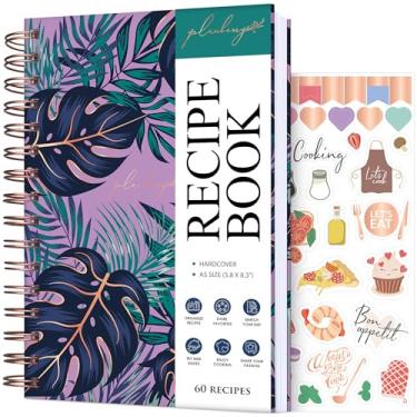 Imagem de PLANBERRY Recipe Book – Blank Hardcover Cookbook to Write In Your Own Recipes – Empty Cook Book Journal to Fill In – Blank Family Recipe Notebook – 60 Recipes, 6.3”x8.4” (Wild Purple)