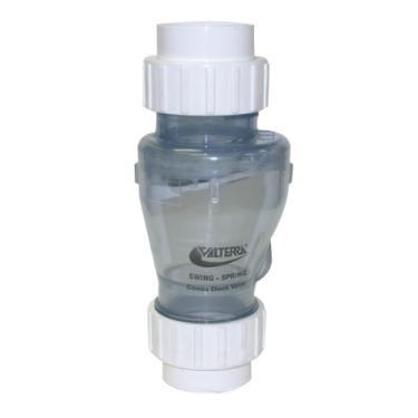 Imagem de Valterra Válvula de retenção união de PVC 200-CUS63, transparente, deslizamento de 63 mm, combo de oscilação/mola