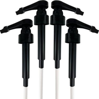 Imagem de POFFYA bomba de xarope para garrafa de vidro monin 750ml, bomba de xarope de café preto com tampa de ponta incluída (4)