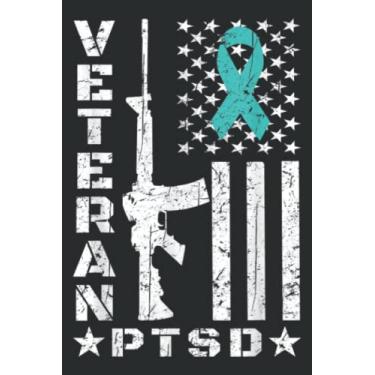 Imagem de Ptsd Awareness Veteran Ar 15 American Flag for Men Women: Lined For Memo Diary Journal, Memo Diary Subject Notebooks Planner for Travelers, Students, Office - 6" x 9", 100 Pages