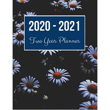 Imagem de Agenda de dois anos 2020-2021: capa de margarida | Planejador semanal e mensal 2020 | 1º de janeiro de 2020 a 31 de dezembro de 2021 | Visualizações do calendário