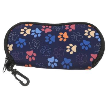 Imagem de FRCOLOR Estojo De Óculos De Sol Com Zíper Cordão Organizador De Óculos Bolsa Para Homens E Mulheres Portátil Suporte De Óculos Para Viagens Diárias Estampa De Pata