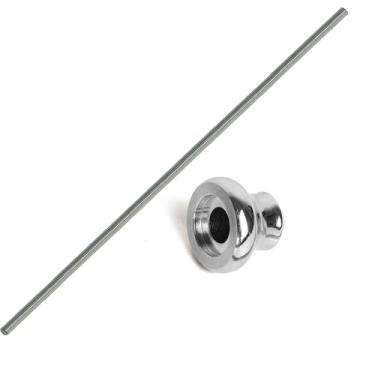 Imagem de Kit de barra de tração de rosca 1/4"x20TPI Volante de aço e barra de tração rosqueada em torno de 20" (50 cm) de comprimento para eixo de torno de torneamento de madeira.