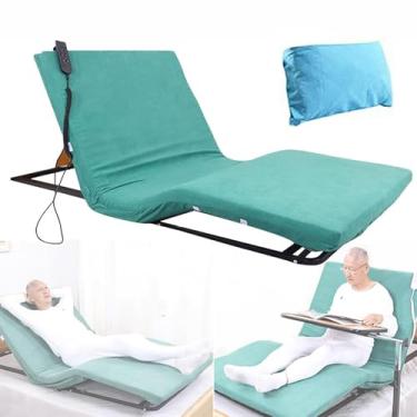 Imagem de SNBGRYE Travesseiro, encosto de cama elétrico para idosos, ângulo ajustável (2° - 65°), para suporte de pescoço, cabeça e cintura, com controle remoto/capacidade de carga de 150 kg