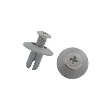 Imagem de Motoforti 100 peças de rebites de fixação de proteção contra respingos de plástico cinza 8 mm x 13 mm x 20 mm para automóveis de longa duração