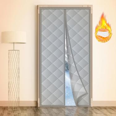 Imagem de BEWAVE Cortina de porta com isolamento magnético térmico e isolamento térmico para inverno, pátio, quarto, sala de ar condicionado, serve para portas de até 91 cm x 203 cm