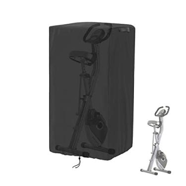 Imagem de Rilime Capinha de Bicicleta de Exercício - Preta, Poliéster, 56 cm x 20 cm x 22 cm