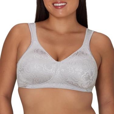 Imagem de Playtex Sutiã feminino sem fio, 18 horas Ultimate Lift sem fio, cobertura total, pacote único ou 2 unidades, Cinza cristal., 44DDD
