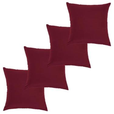 Imagem de Kit 4 Capas De Almofadas Decorativas Suede 45x45 Com Ziper - Viver Bem