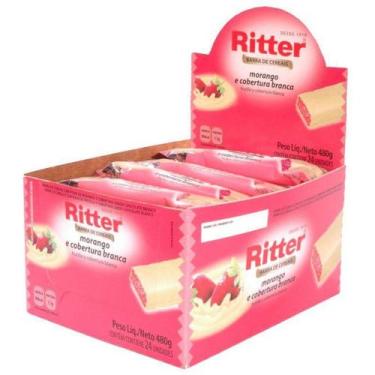 Imagem de Barra Cereal Morango/Chocolate Branco 20G 24un Ritter