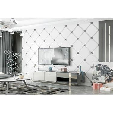 Imagem de Mwpqbd high grade deer velvet 3D papel de parede moderno nordic linhas geométricas minimalista sala de estar tv fundo não tecido papel de parede (bege 98501)