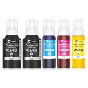 Imagem de Hiipoo Garrafa de tinta de reposição para Epson 502522 (não para sublimação) para ET-2750 ET2720 ET-2803 ET-2800 ET-3750 ET-4750 ET-3760 ET-4760 ET-2850 ET-4800 ET-3700 0 ET-1 Impressora 5000