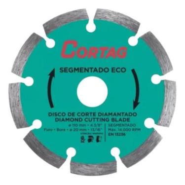 Imagem de Disco Corte P/ Serra Mármore Diamantado Eco 110 Mm  Cortag