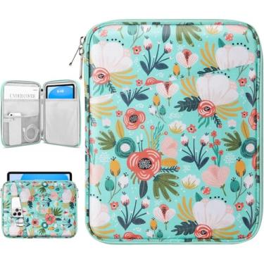 Imagem de Dadanism 9-11 Inch Tablet Sleeve Case for iPad 10.2 2021-2019,iPad Pro 11 2021-2018, iPad Air 5/4 10.9 2022,iPad 10th Gen 10.9 2022,Galaxy Tab A8 10.5 2022,Tablet Protective Sleeve Bag, Grass + Flower