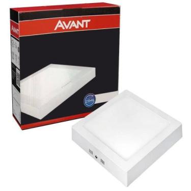 Imagem de Plafon Led Quadrado Sobrepor 17X17 Painel 12W 3000K Avant