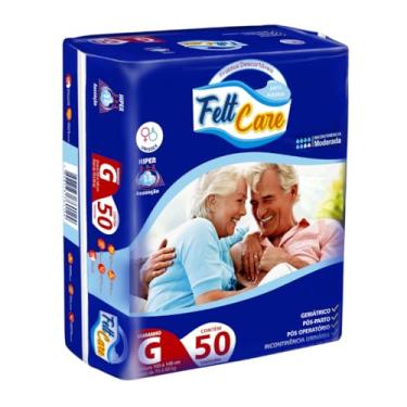 Imagem de Fralda Descartável Geriátrica Felt Care G 50 Uni Adulto Incontinência Fita