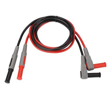 Imagem de QANYEGN 2 peças de linha de teste de plugue banana de 4 mm, extensão de chumbo de teste, cabo de fio de multímetro para voltímetro, adaptador de fios de silicone para medidor de