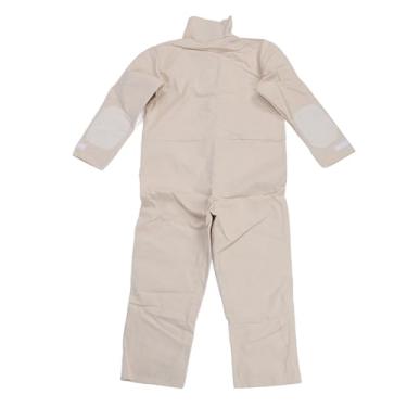 Imagem de Traje para jateamento de areia, Couro de lona Traje para jateamento de areia Largura do ombro de 21,7 polegadas Comprimento do braço de 24,8 polegadas Traje de trabalho