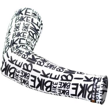 Imagem de Manguito Ciclismo Bike Branco HUPI Proteção UV50+, Branco, M