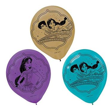 Imagem de Disney Aladdin Assorted Colors Printed Latex Party Balloons, 6 Ct.F