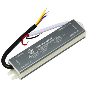 Imagem de Fonte Embralumi Driver Reator 12V Blindada IP67 200W Potência Real 16A