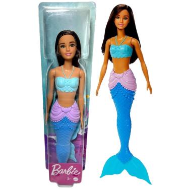Imagem de Boneca Barbie Menina Sereia Dreamtopia Morena - Azul - Mattel Brinquedos (HGR07)