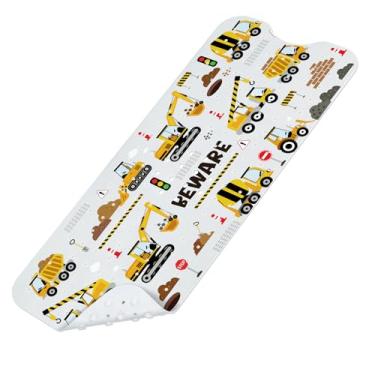 Imagem de Tapete de banho de bebê para banheira antiderrapante 101 x 40 cm, tapete de banheira infantil extralongo, sem mofo, tapete de chuveiro antiderrapante com ventosas e orifícios de drenagem para banheiro