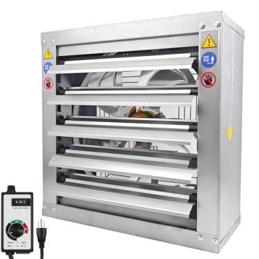 Imagem de GRELWT Exaustor De Parede De 24" - Velocidade Variável - Obturador Automático - Ventilador De Ventilação Para Ventilação De Sótão, Galpão Ou Garagem, 4390 Cfm, Área De Cobertura De 6180 Pés Quadrad