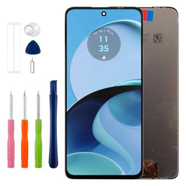 Imagem de [Novo] Substituição do conjunto de digitalizador de tela LCD Duotipa para M-oto G14 XT2341-1/M-oto G54 XT2343-1 XT2343-2 PAYF0010IN 6,5 polegadas com kit de ferramentas de reparo técnico - preto.