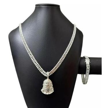 Imagem de Cordão Pulseira + Pingente Grumet 7Mm + Banhado A Prata 925 - Tojoia18