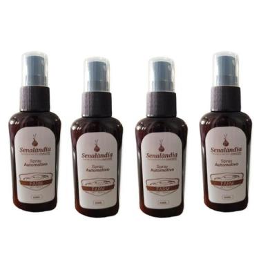 Imagem de Kit 4 Cheirinho de Carro Anti-Tabaco Odorizador Aromatizador Spray 60m