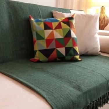 Imagem de Manta 2,20m x 1,50m Gigante Sofá Cama Decorativa (VERDE FLORESTA)