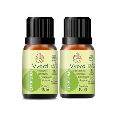 Imagem de Kit 2 Óleos Essenciais de Capim Limão 10ml Vverd – Puro, Natural e Vegano,Repelente natural