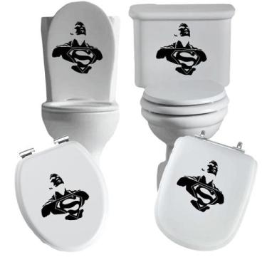 Imagem de Adesivo linha herois 6 vaso sanitário privada caixa acoplada descarga 