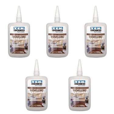 Imagem de 05 Pc Cola Adesivo Instantânea Tekbond Moveleira 793 100gr