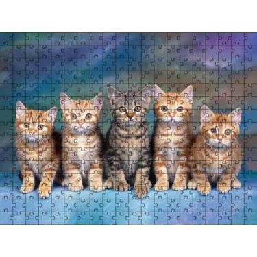 Imagem de Quebra-Cabeça Inclusivo 300 peças Gatos que Encantam e Ensinam - Coleç