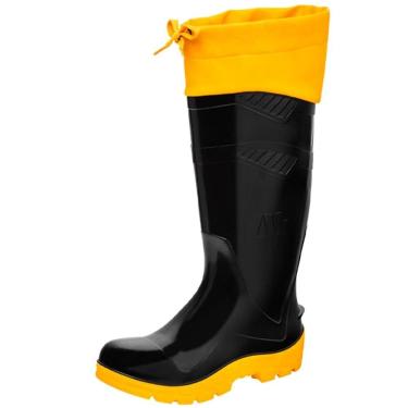 Imagem de Bota de PVC Cano Longo All Work, Marluvas, Preto com Amarelo, Nº 39