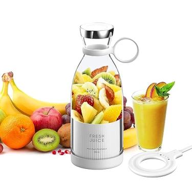 Imagem de Original Fresh Juice Mini Liquidificador Portátil Elétrico Copo Liquidificador Portatil Recarregável USB Sem Fio Base (350ml, branco)
