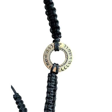 Imagem de Pulseira Benção do Sumo Sacerdote, Disco Trançada Preta, Bijuteria Isr