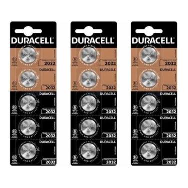 Imagem de Kit 15 Bateria Cr2032 3V Duracell Pilha Moeda Botão